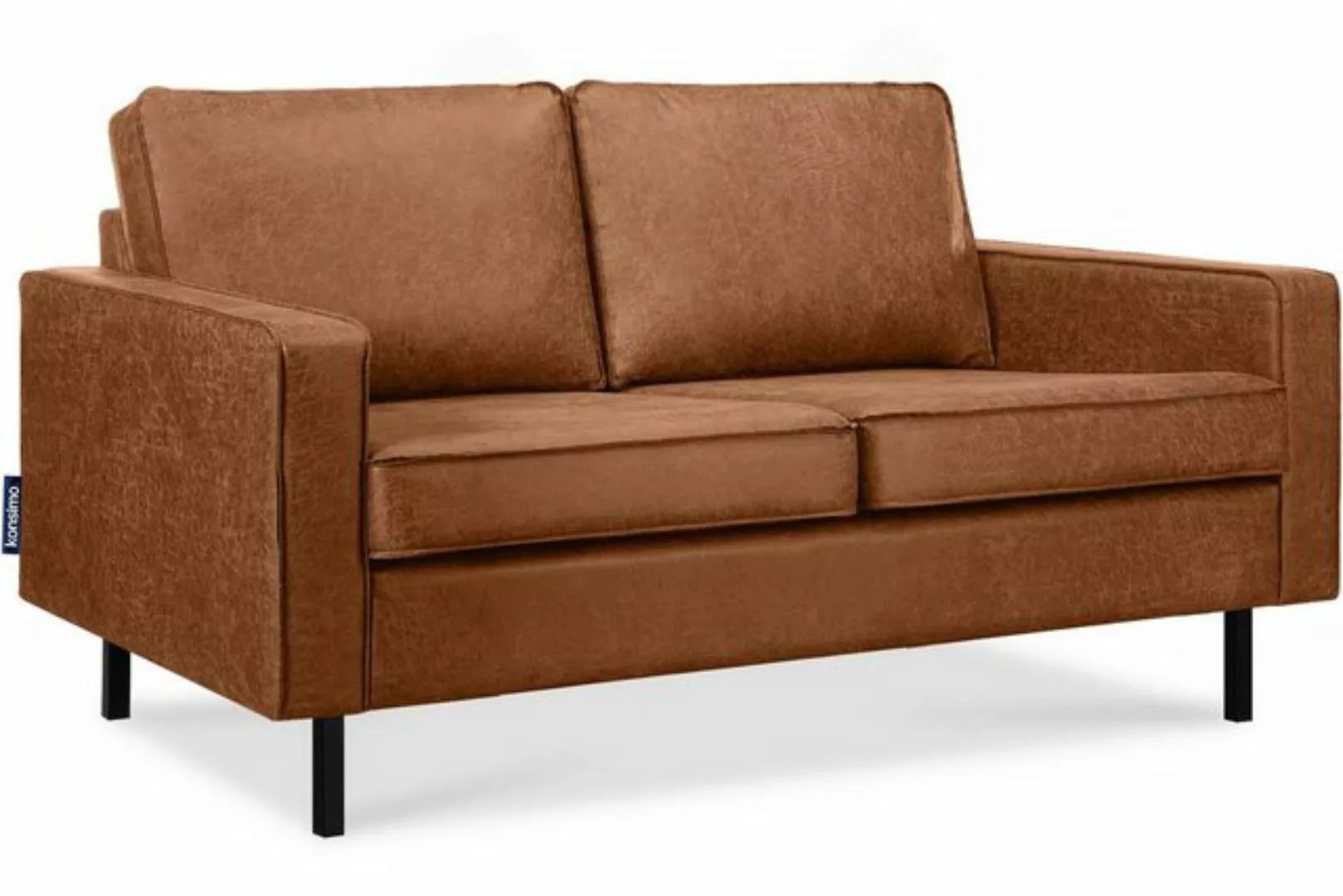 Konsimo Sofa INVIA Einzelsofa, 3-Sitzer, Grundschicht: Echtleder, in Vintag günstig online kaufen