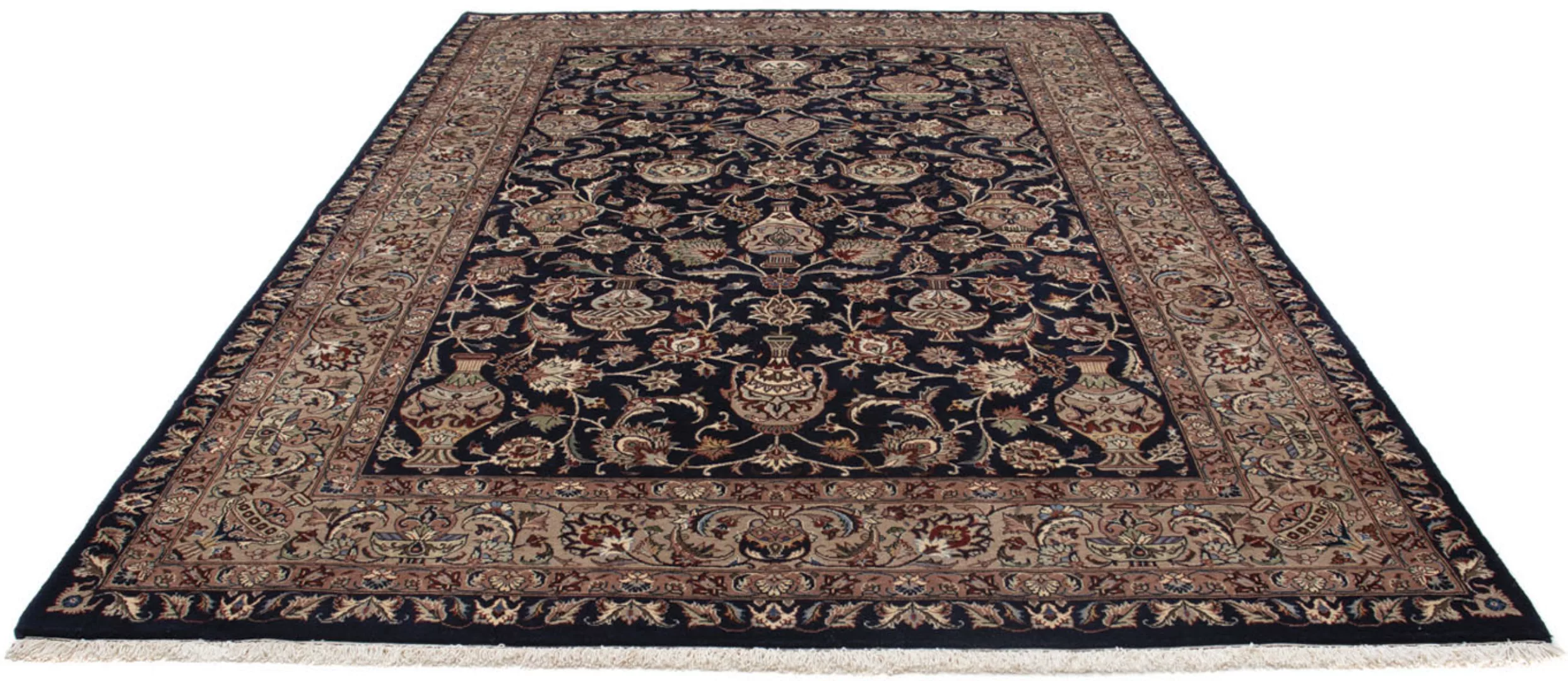 morgenland Wollteppich »Kaschmar Blumenmuster Nero 295 x 203 cm«, rechtecki günstig online kaufen