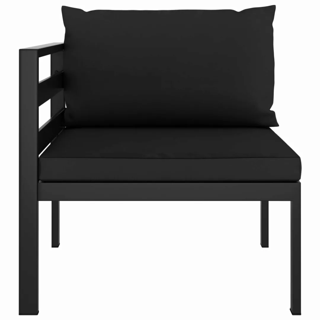 Modular-ecksofa 1 Stk. Mit Kissen Aluminium Anthrazit günstig online kaufen