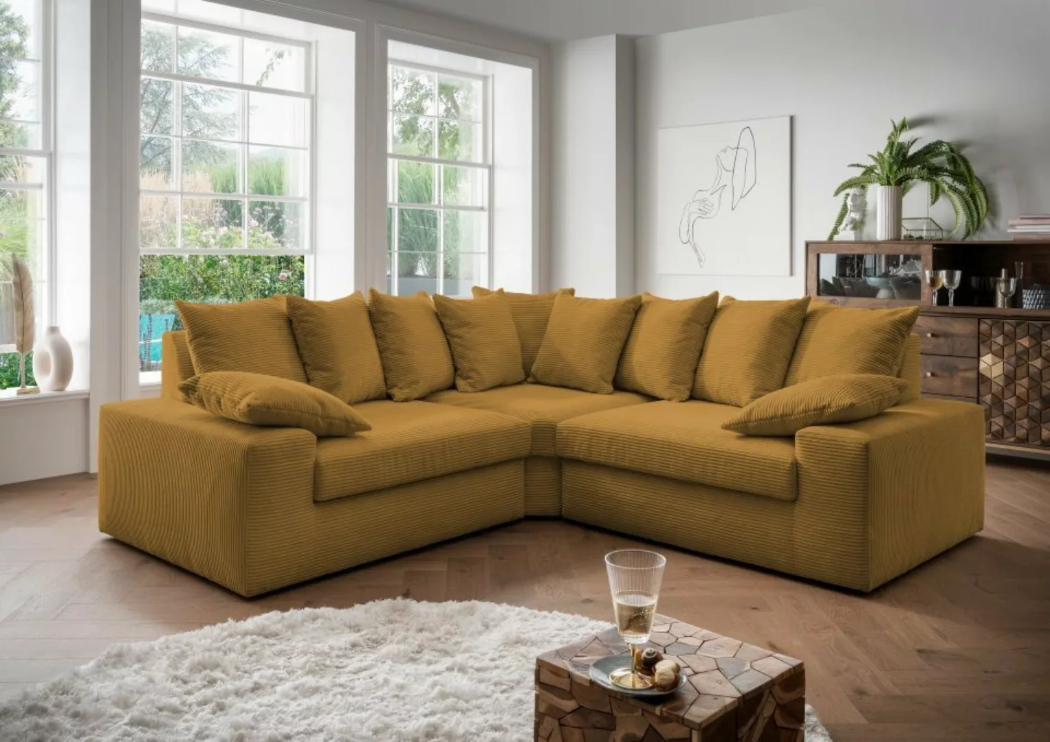 Myhomelando Ecksofa Sassuolo, Cord Bezug günstig online kaufen