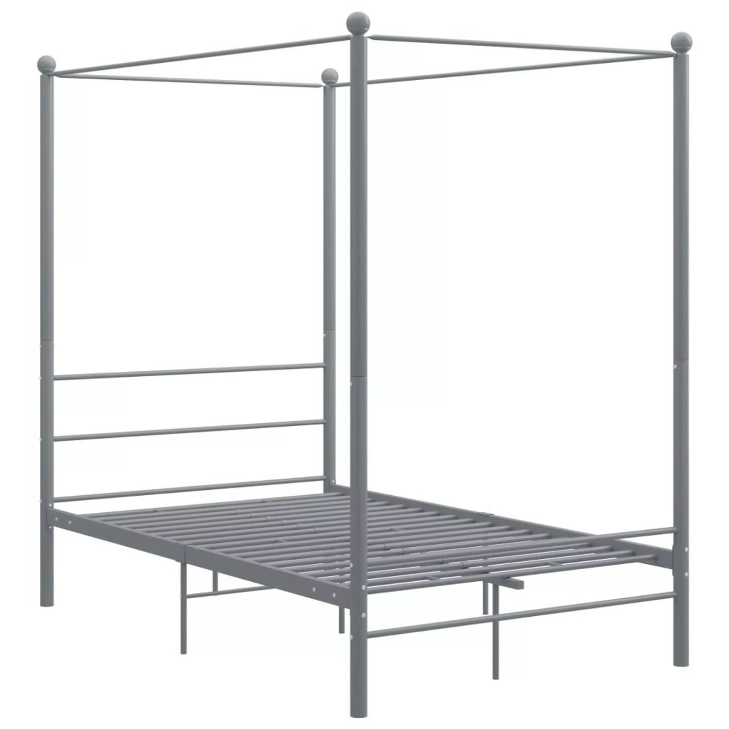 Himmelbett Grau Metall 120x200 Cm günstig online kaufen