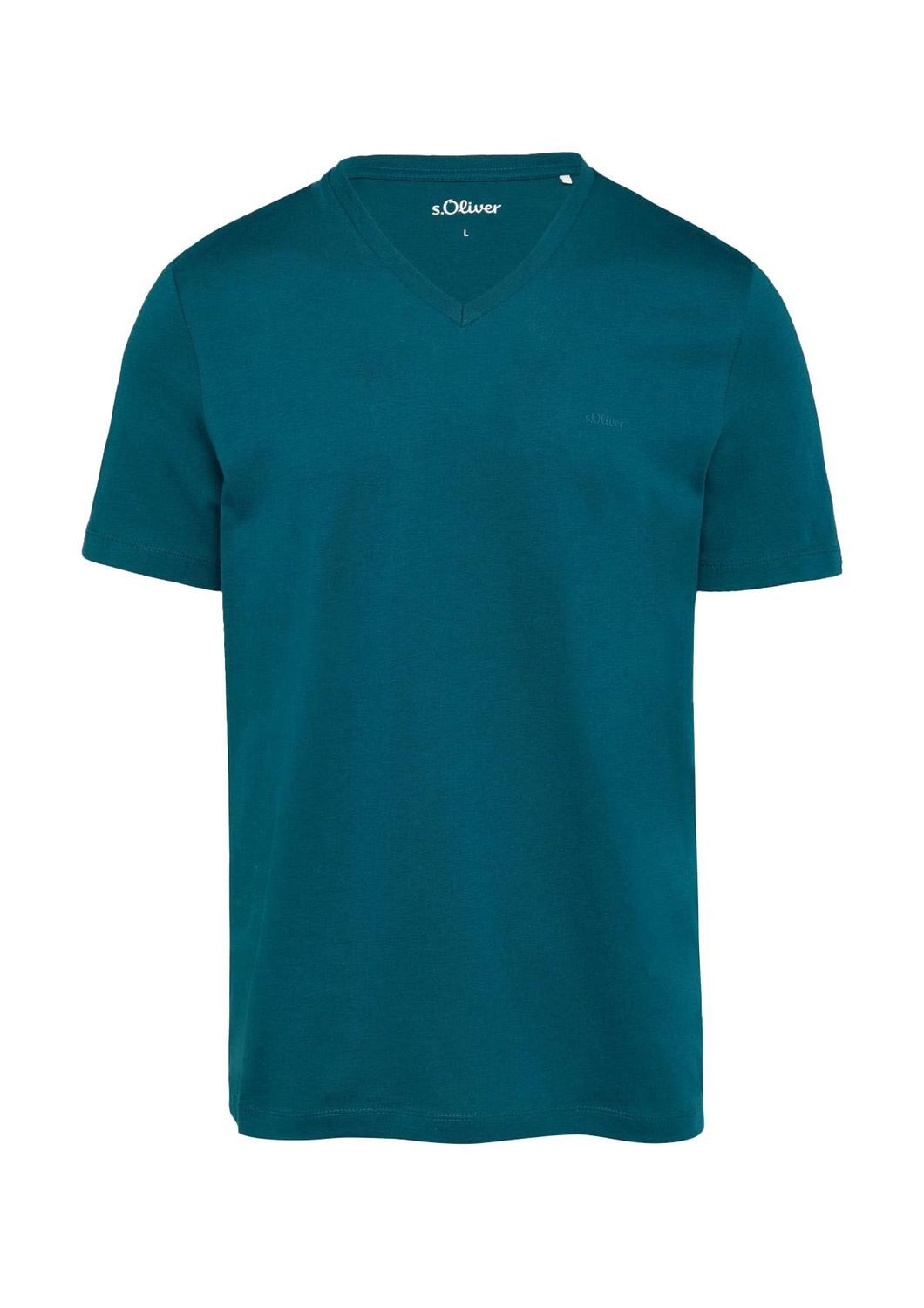 s.Oliver T-Shirt V-Ausschnitt, mit Logo auf günstig online kaufen