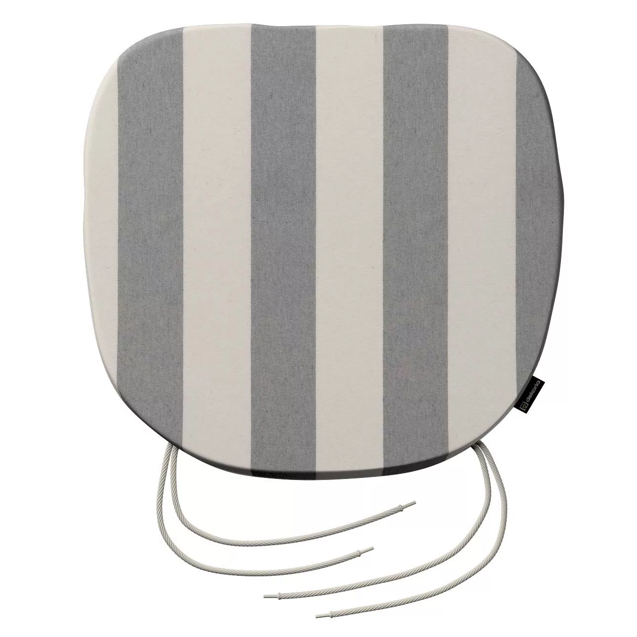 Stuhlkissen Marcus mit Bindeschnur, weiß-grau, 40 x 37 x 2,5 cm, Quadro (14 günstig online kaufen
