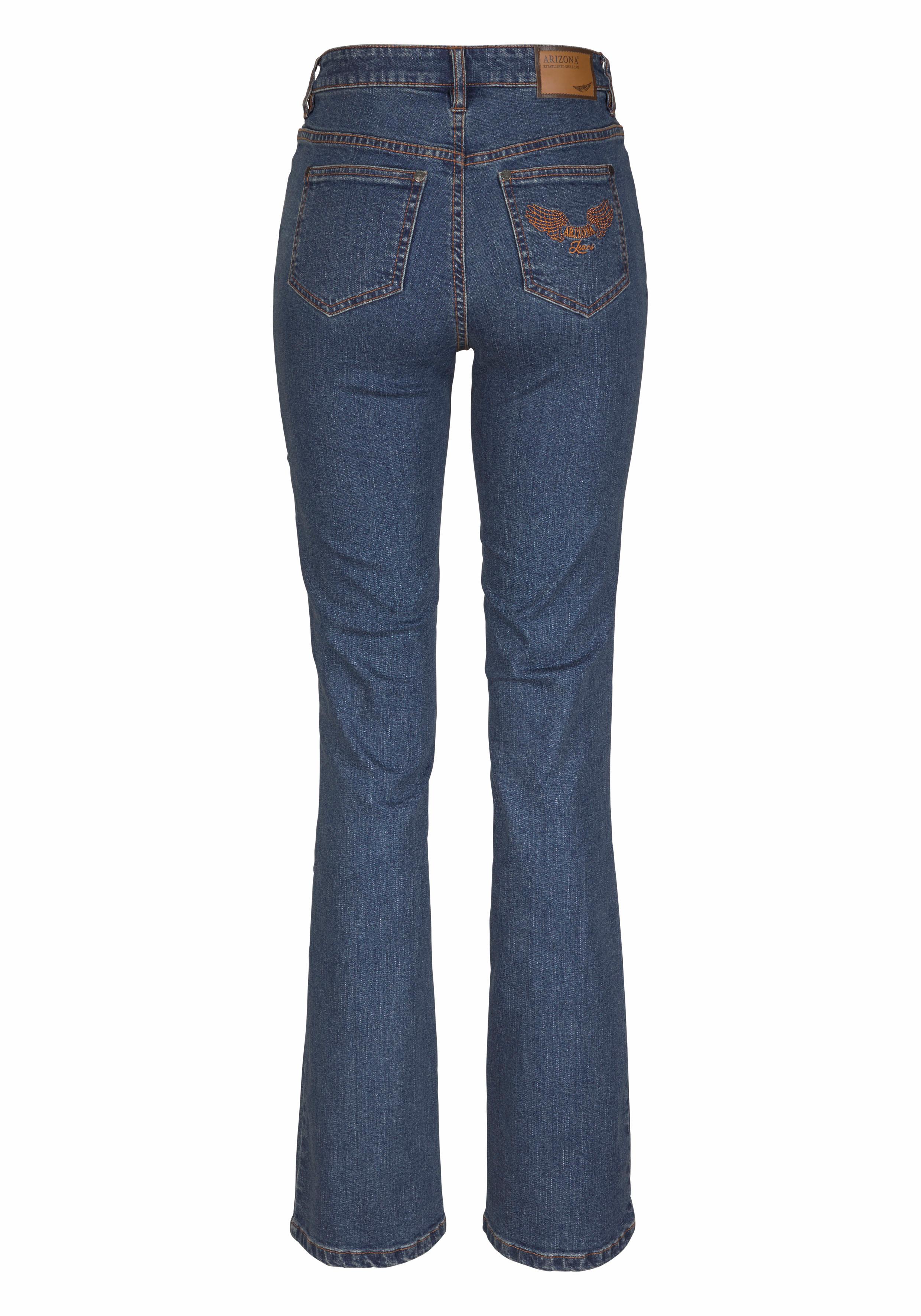 Arizona Bootcut-Jeans Comfort-Fit High Waist günstig online kaufen