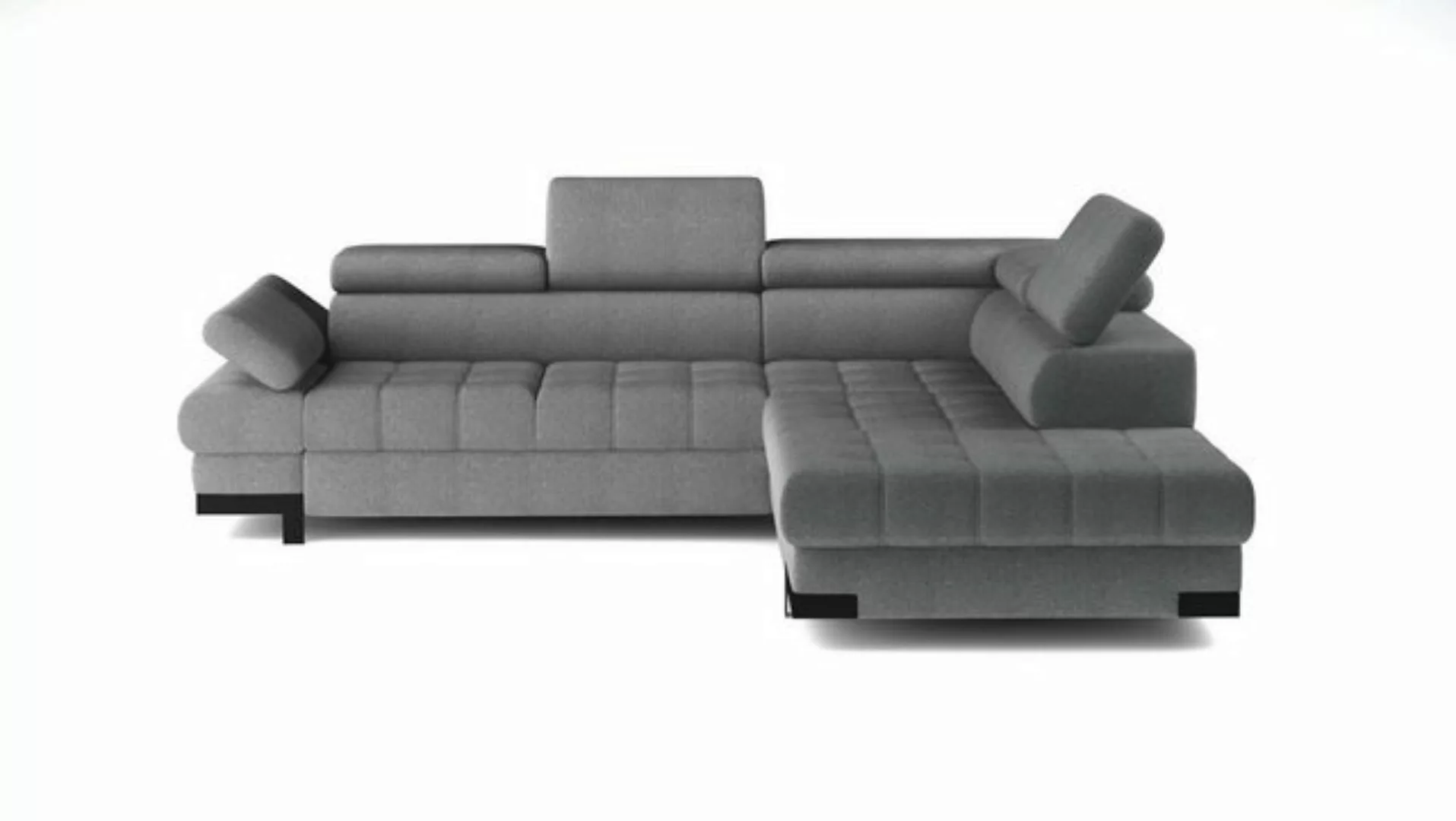 JVmoebel Ecksofa, Graue L Form Sofa Couch Polster Eck Wohnlandschaft Design günstig online kaufen