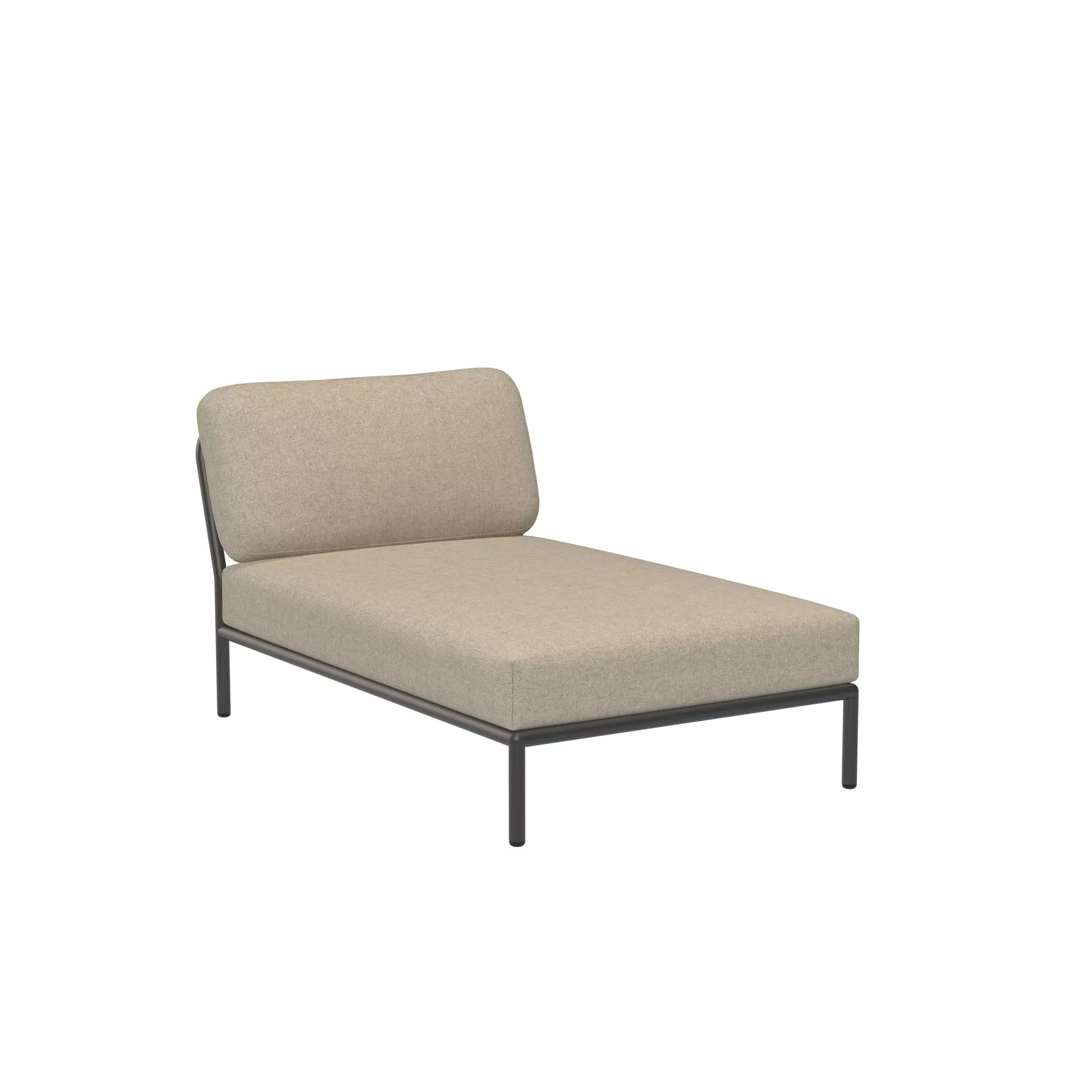 LEVEL Outdoor Chaiselong Lounge-Modul 4 Papyrus Dunkelgrau günstig online kaufen