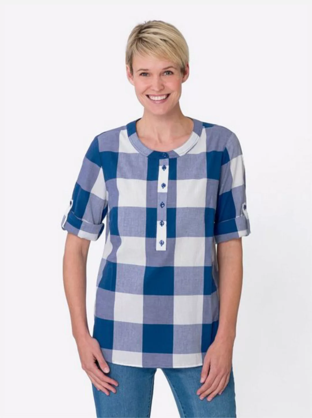 Sieh an! Klassische Bluse Karo-Bluse günstig online kaufen