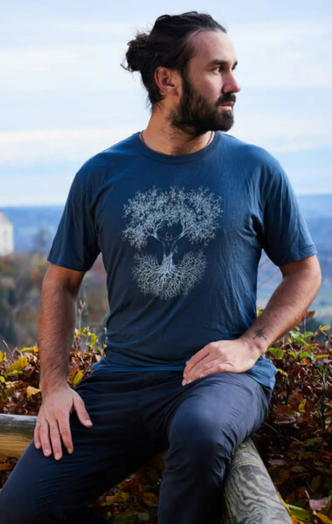 Bambus Shirt Fairwear Für Herren "Fusion" In Denim Blue günstig online kaufen