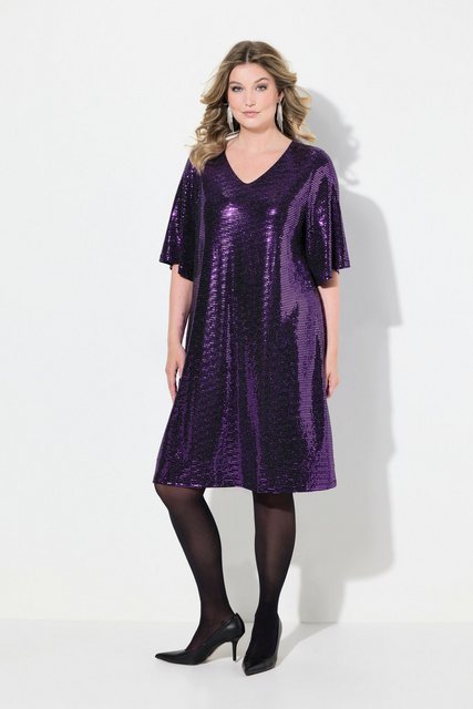 MIAMODA Partykleid Kleid A-Linie Pailletten-Optik 3/4-Ärmel günstig online kaufen