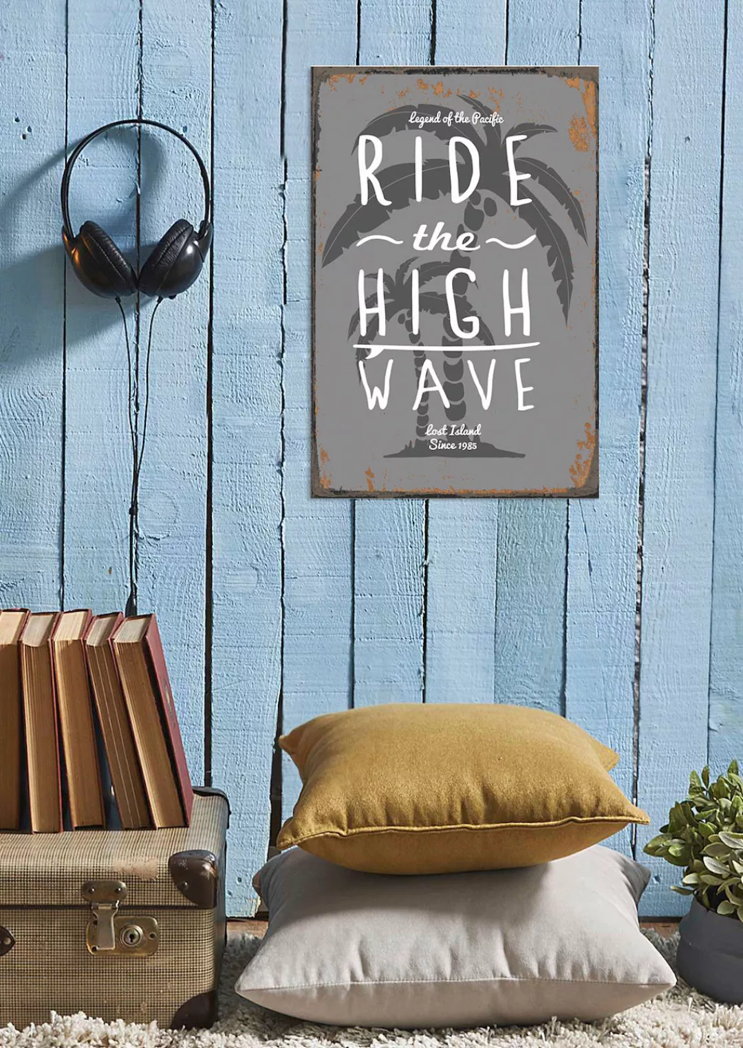 queence Metallbild "High Wave", Strand, (1 St.) günstig online kaufen