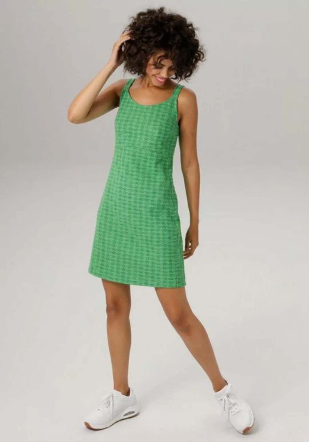 Aniston CASUAL Minikleid, aus strukturiertem Jacquard mit Hahnentritt-Muste günstig online kaufen