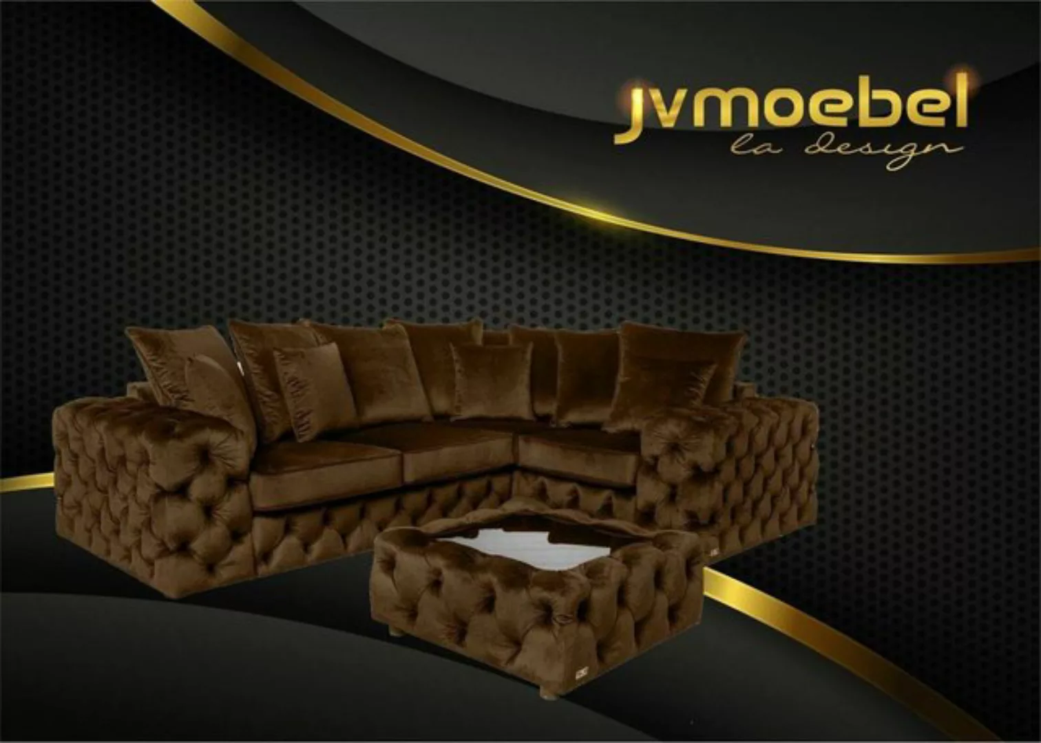 JVmoebel Ecksofa, Chesterfield Ecksofa Eckcouch Polster Eck Garnitur Couch günstig online kaufen