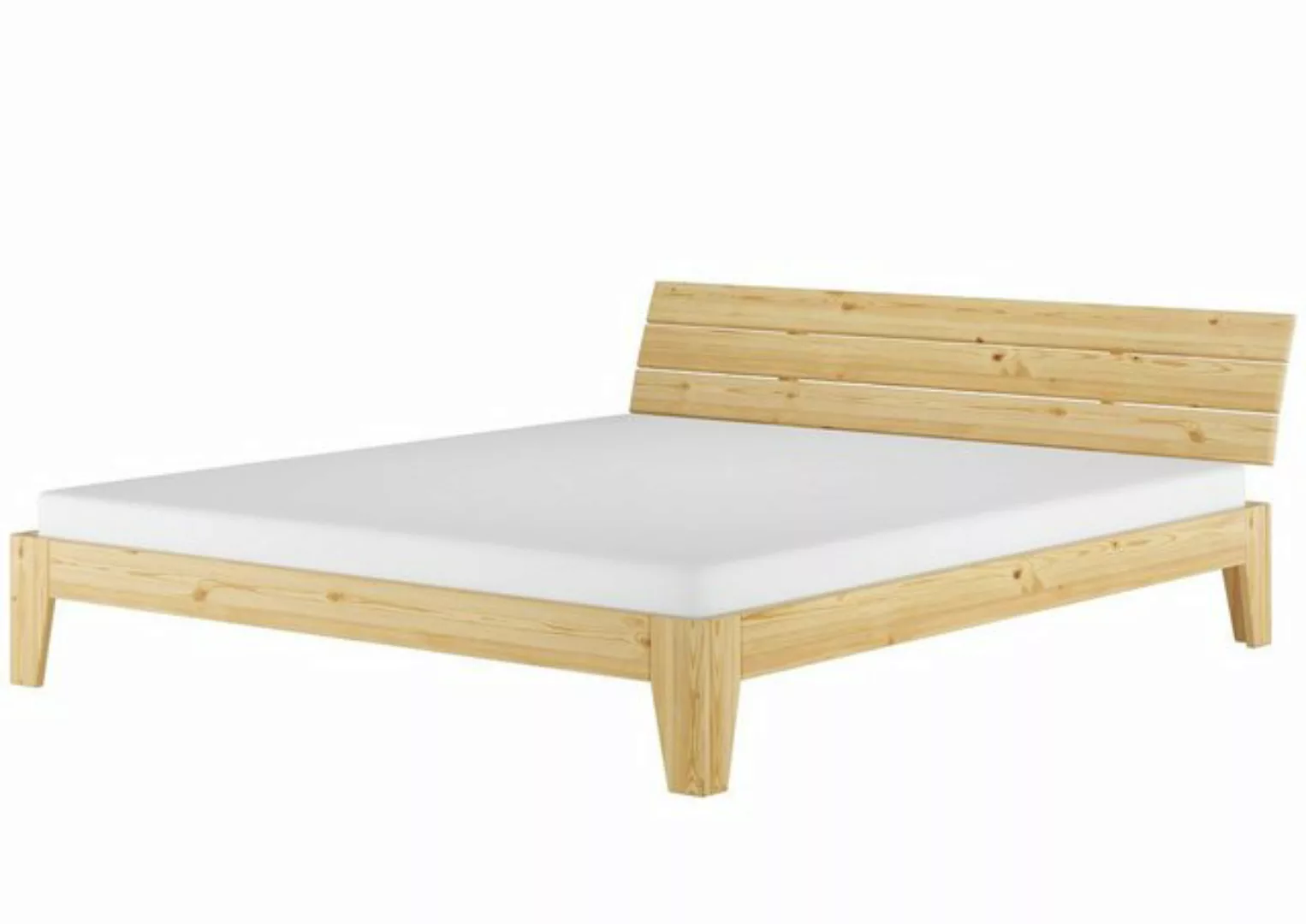 ERST-HOLZ Bett Doppelbett 180x200 Kiefer natur mit Rollrost u. Matratze, Ki günstig online kaufen