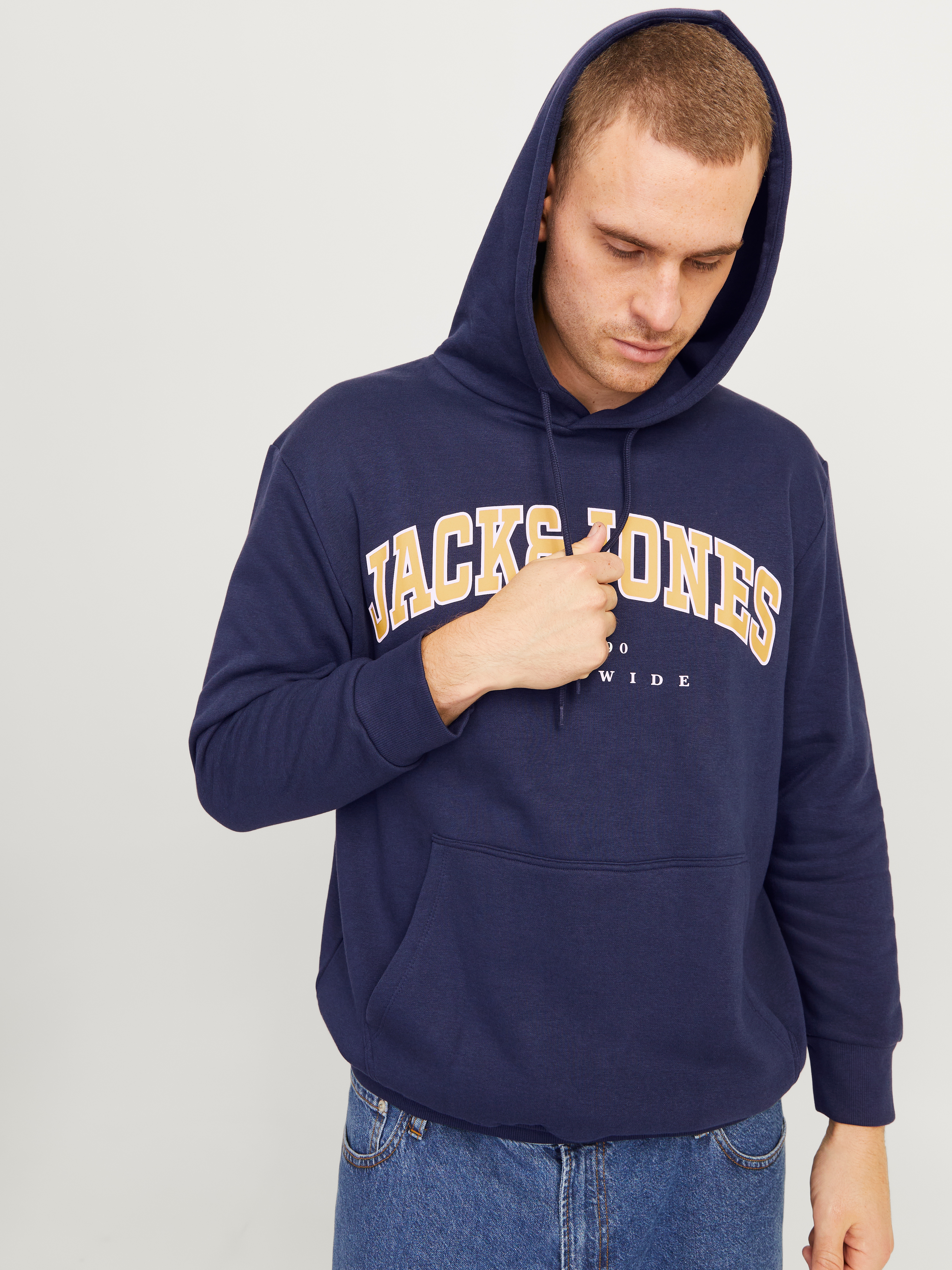 Jack & Jones PlusSize Hoodie JJECALEB VARSITY SWEAT HOOD NOOS PLS günstig online kaufen