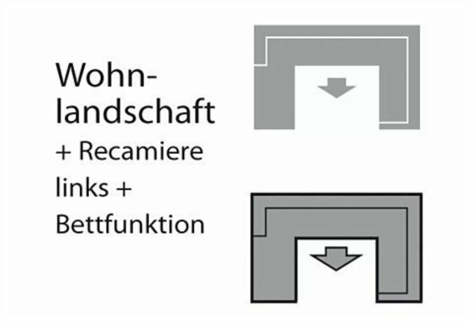 COTTA Wohnlandschaft "Sammy U-Form", mit Kopfteilverstellung, optional mit günstig online kaufen