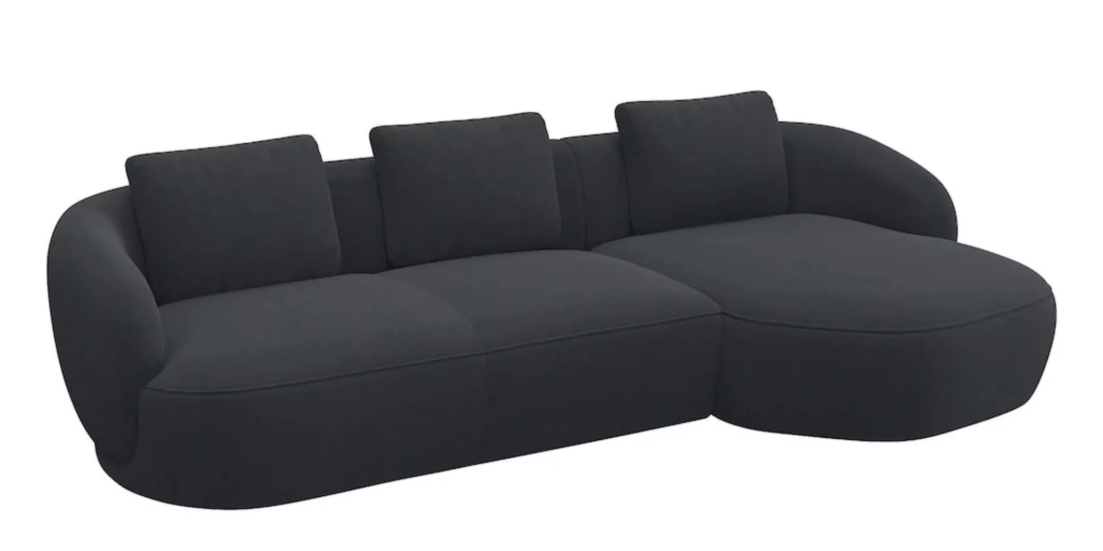 FLEXLUX Wohnlandschaft »Torino, rund, L-Form, Sofa-Ecke mit Recamiere, Long günstig online kaufen