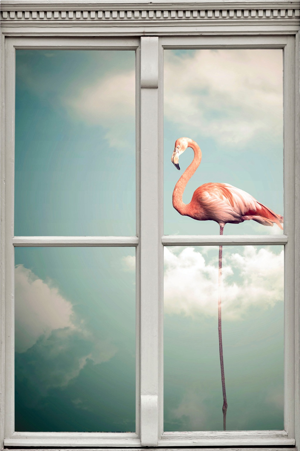 queence Wandsticker "Flamingo", Wandsticker, Wandbild, selbstklebend, 3D, F günstig online kaufen