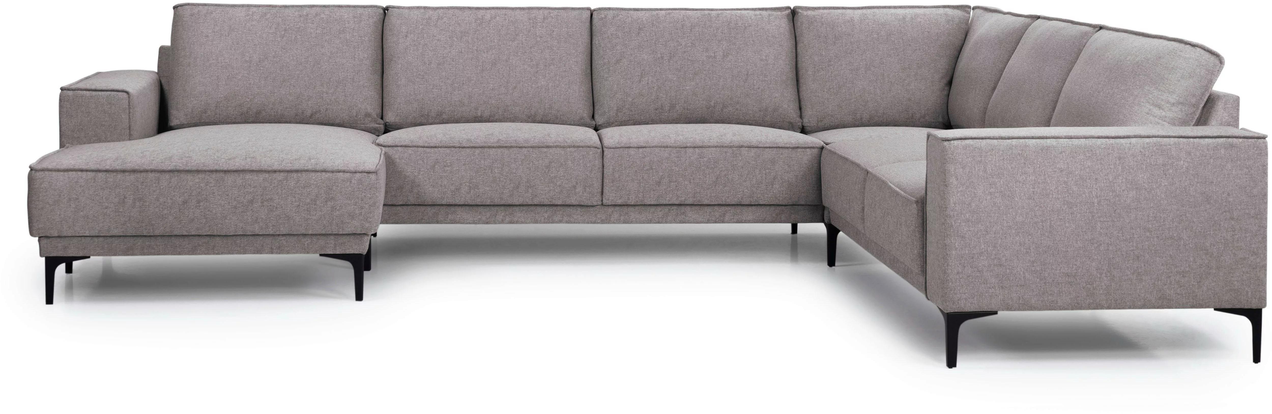 Places of Style Wohnlandschaft "XXL Sofa Oland, Struktur, Flachgewebe, Luxu günstig online kaufen