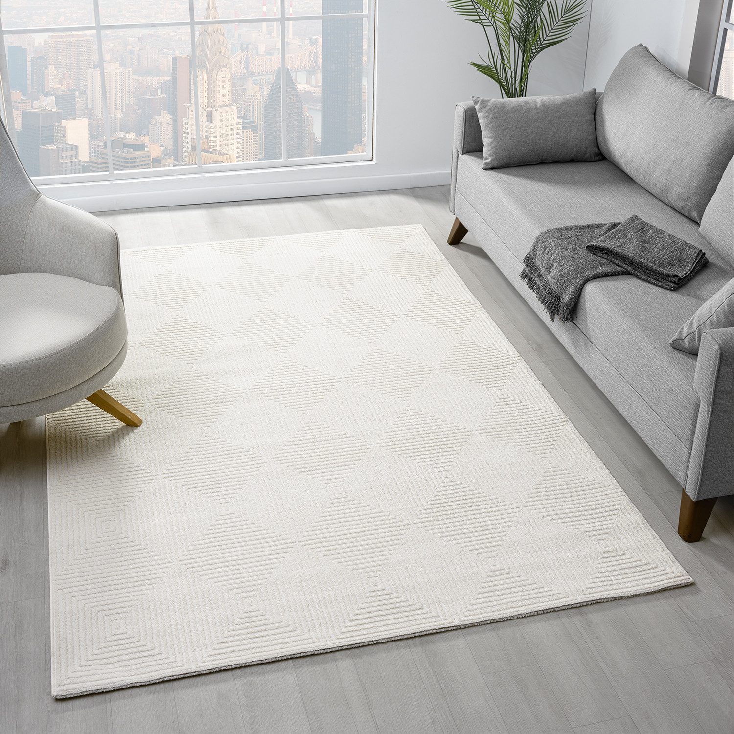 Vimoda Designteppich Wohnzimmer Boho Design 3D günstig online kaufen