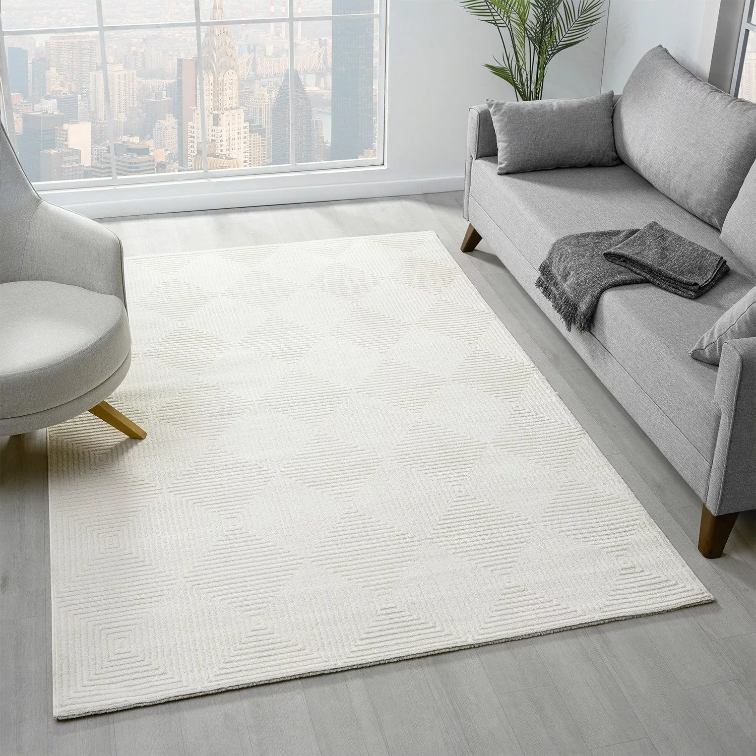Vimoda Designteppich Wohnzimmer Boho Design 3D günstig online kaufen
