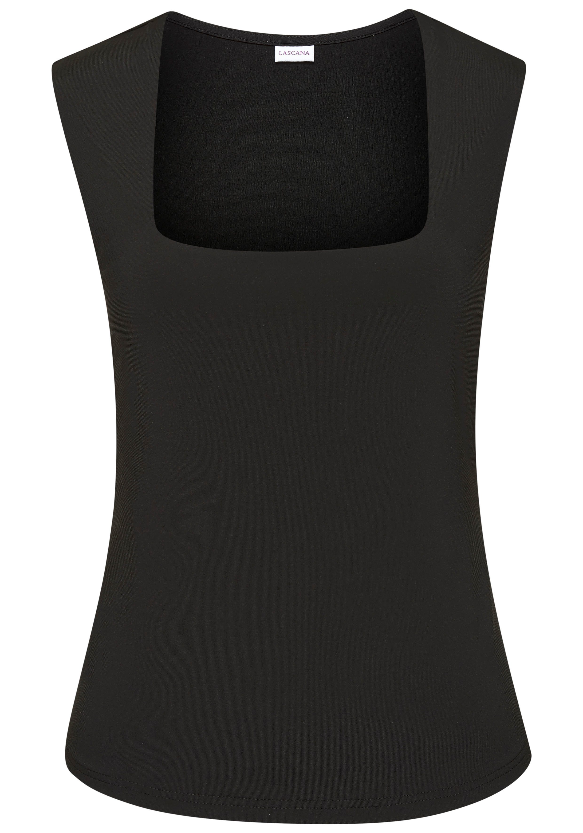 LASCANA Tanktop, aus bügelfreiem Material, elegantes Basic-Top mit breiten günstig online kaufen