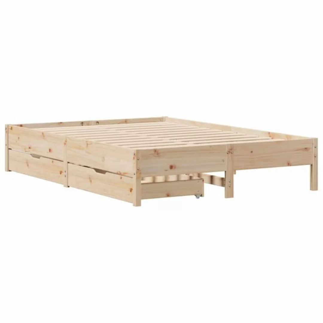 vidaXL Bettgestell Massivholzbett ohne Matratze 160x200 cm Kiefernholz Bett günstig online kaufen