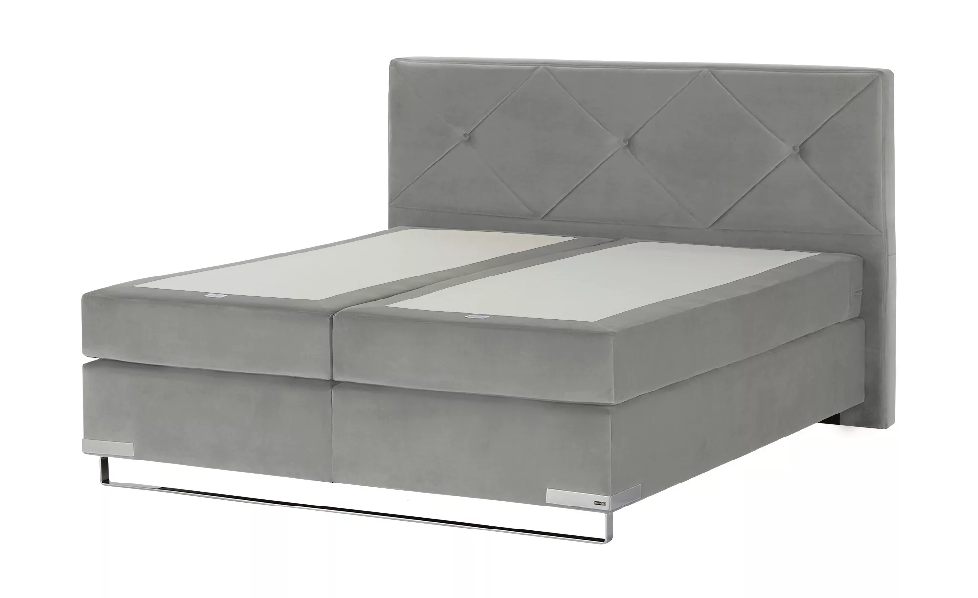 Gallery M Boxspringbett Standardversion Dubai ¦ grau ¦ Maße (cm): B: 177 H: günstig online kaufen