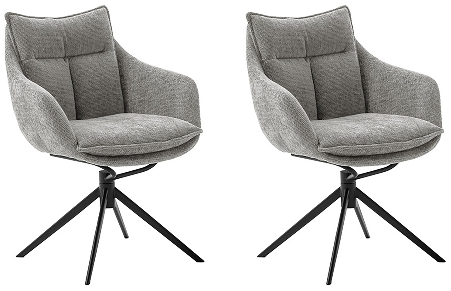 MCA furniture Esszimmerstuhl »PARKER«, Strukturstoff, (2er-Set), drehbar 36 günstig online kaufen
