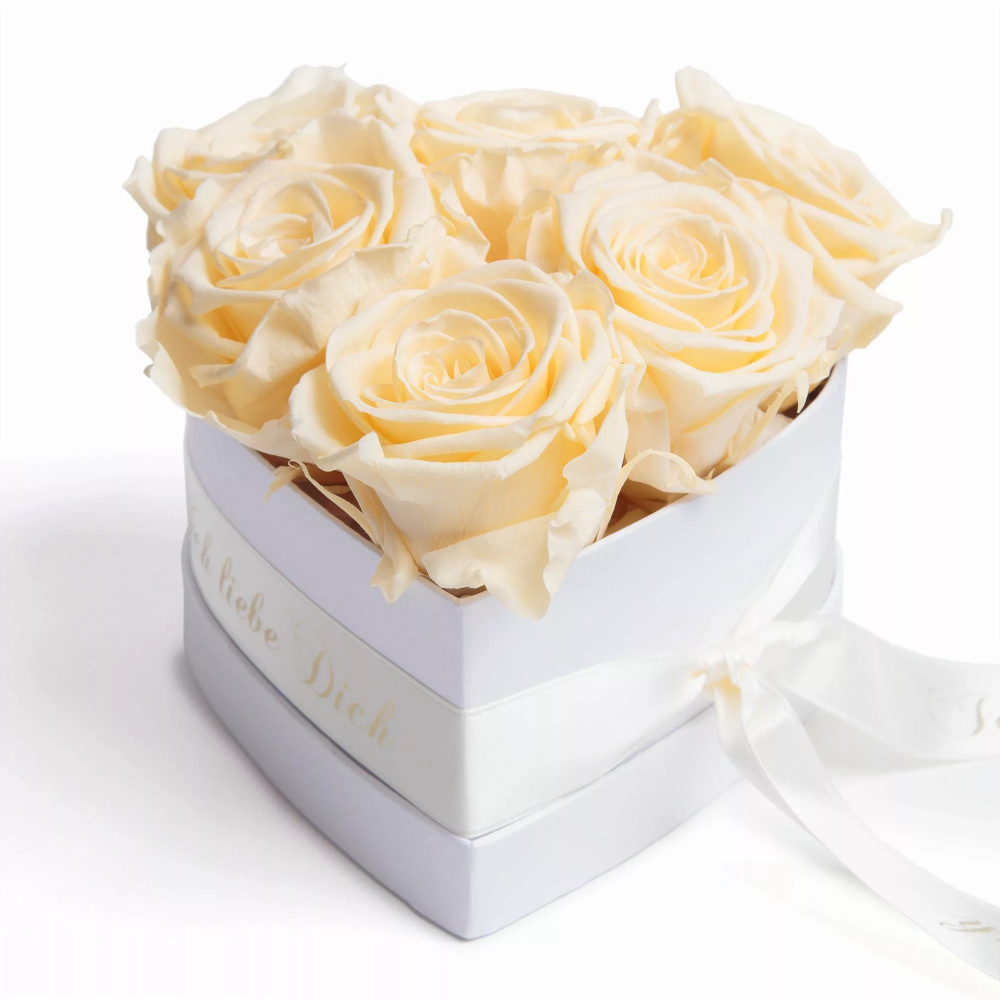 Kunstblume Infinity Rosenbox Herz 6 ewige günstig online kaufen