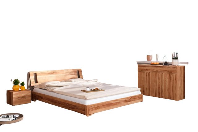 Natur24 Einzelbett Bett Bento 14 Kernbuche massiv 160x190 mit Holzkopfteil günstig online kaufen