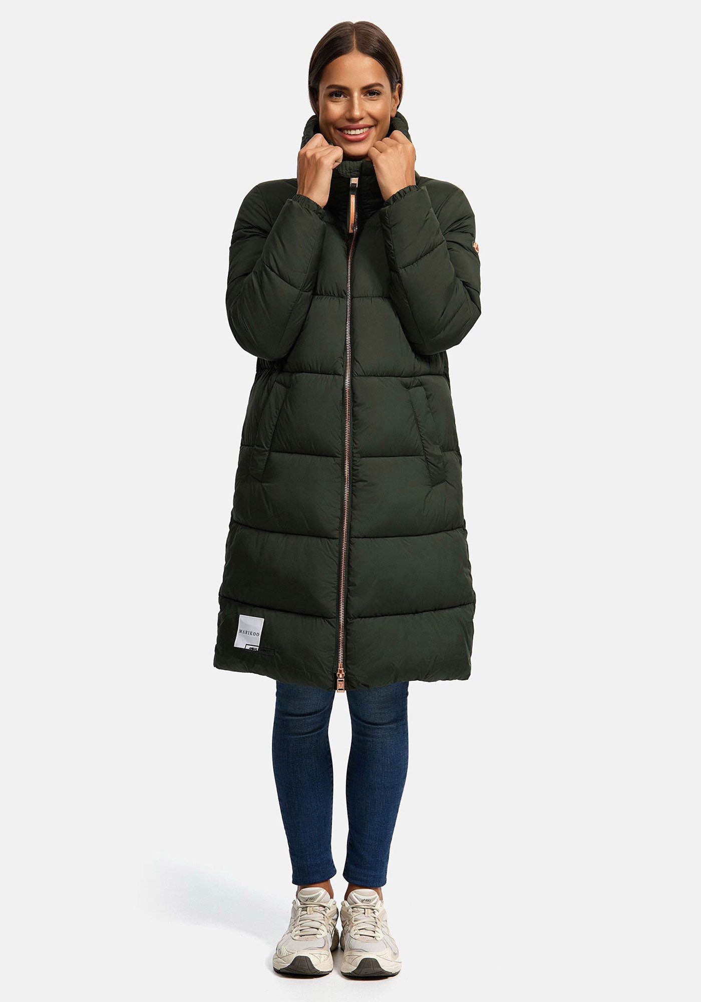 Marikoo Winterjacke "Nomadiaa", Lange Damen Winterjacke günstig online kaufen