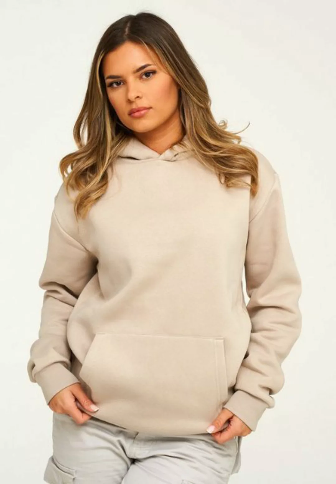 behype Hoodie BHPERTH Damen Basic Oversized Kapuzensweatshirt Raglan Kapuze günstig online kaufen