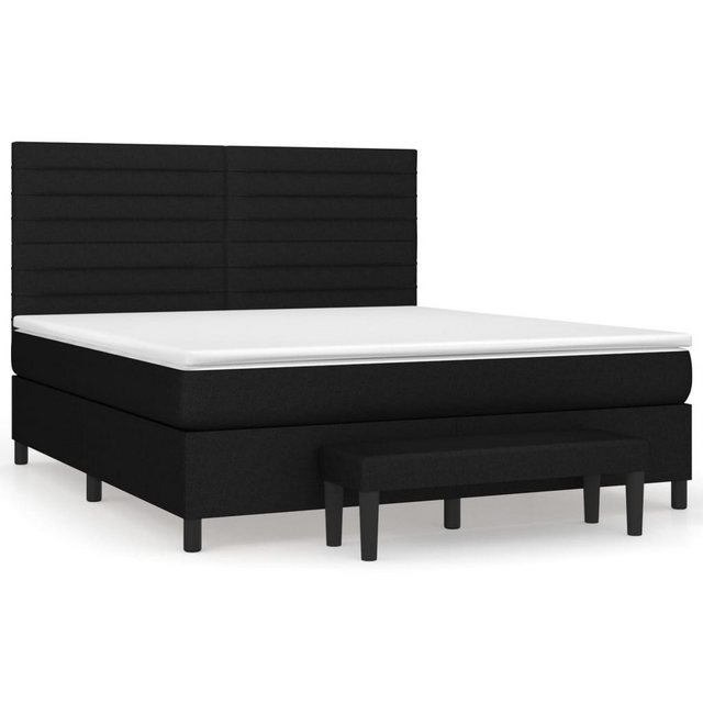 vidaXL Boxspringbett Boxspringbett mit Matratze und Fusshocker Stoff (180 x günstig online kaufen