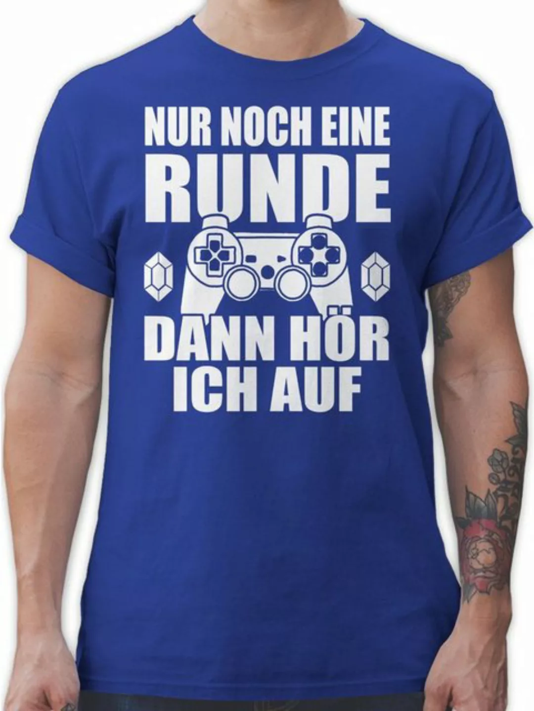 Shirtracer T-Shirt Nur noch eine Runde dann hör ich auf Nerd Geschenke günstig online kaufen