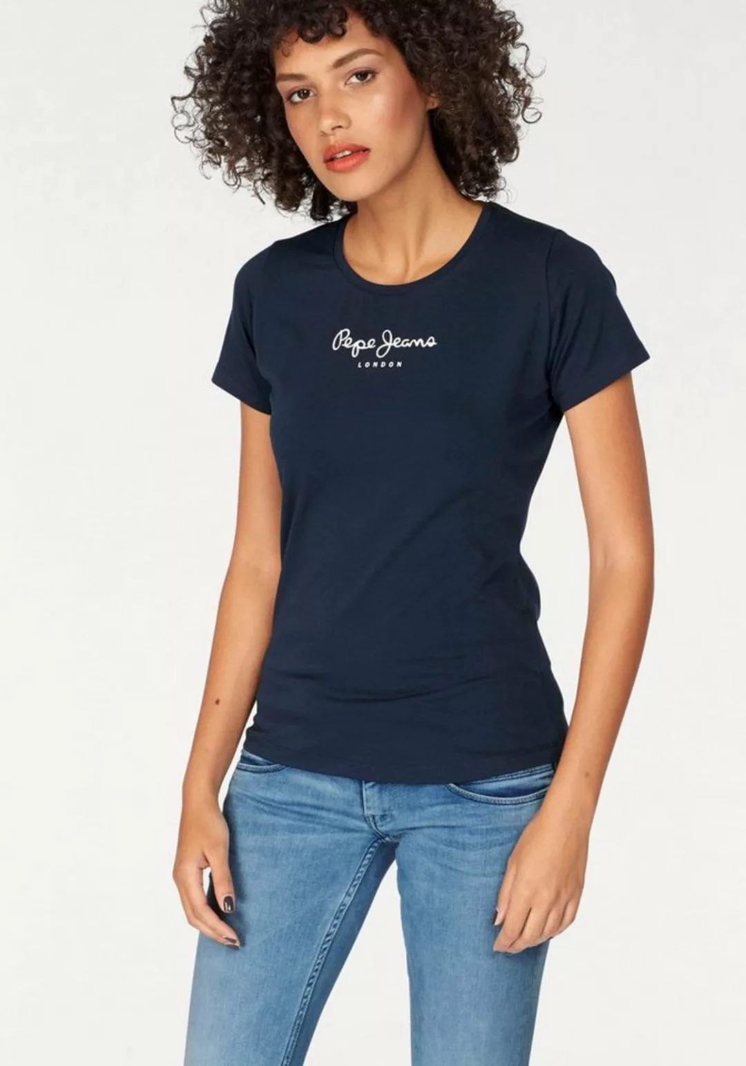 Pepe Jeans T-Shirt NEW VIRGINIA mit Logo-Print günstig online kaufen