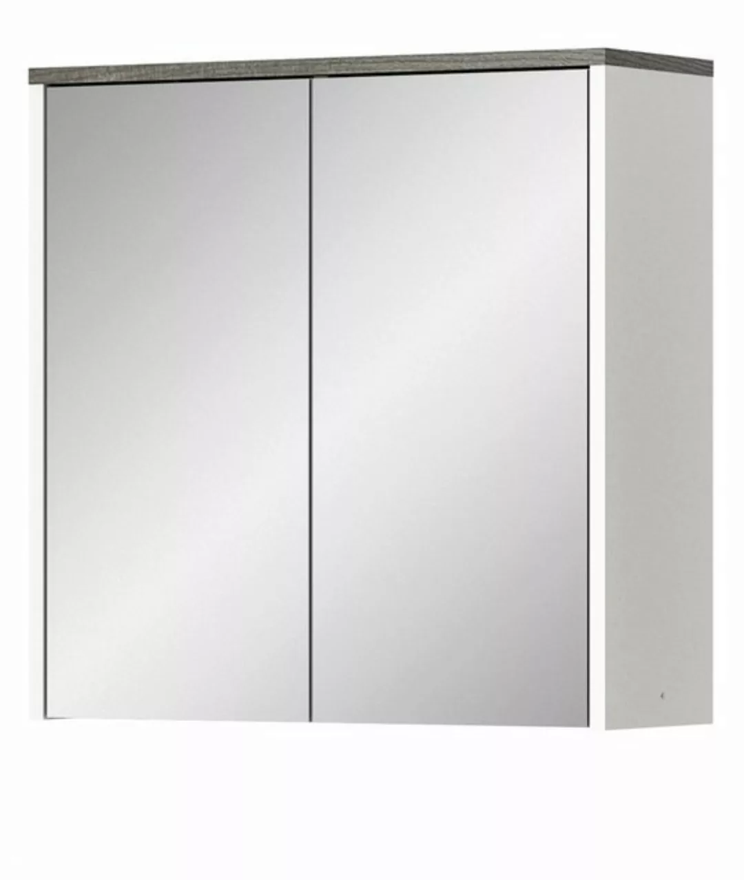 xonox.home Badezimmerspiegelschrank Angeles (Badschrank in weiß mit grau, 2 günstig online kaufen