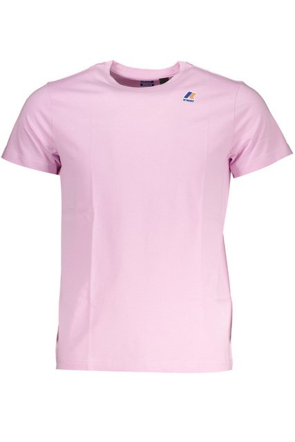 K-Way T-Shirt Stilvolles Herren T-Shirt in Rosa mit Druck und günstig online kaufen