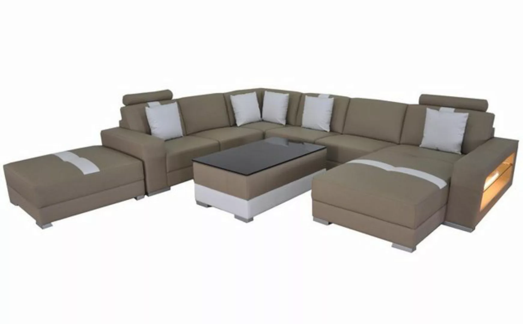 Xlmoebel Sofa Modernes Ledersofa in U-Form mit Eckgarnitur, Wohnlandschaft günstig online kaufen