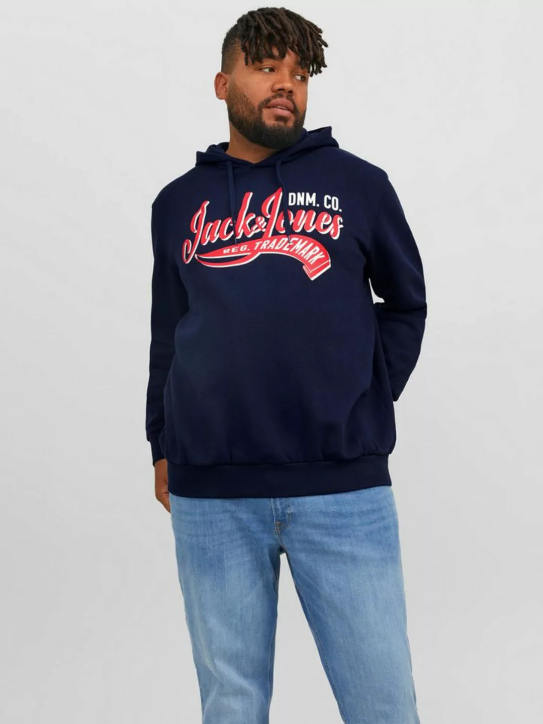 Jack & Jones Hoodie Kapuzenpullover Plus Size Hoodie mit Print JJELOGO 5864 günstig online kaufen