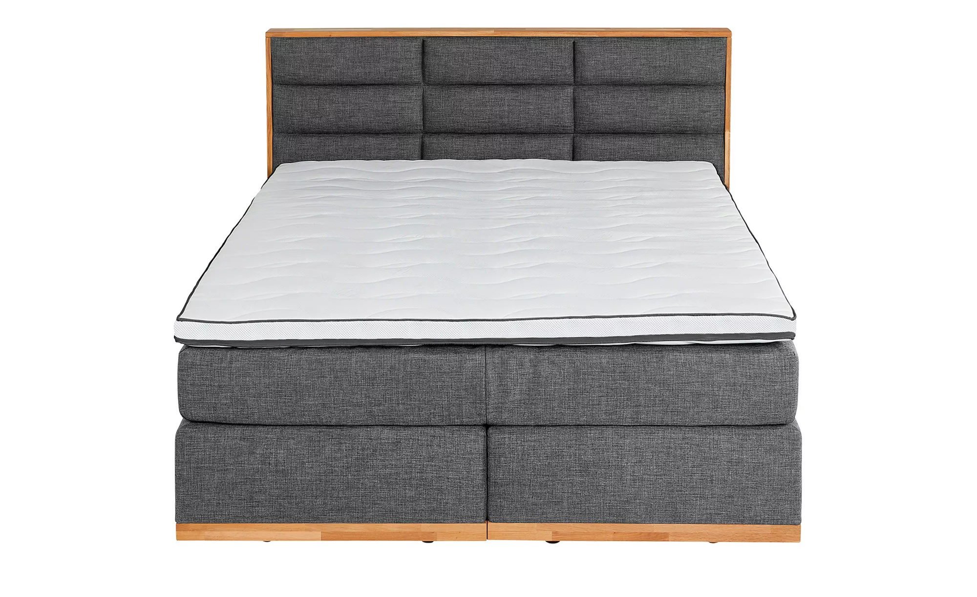 uno Massivholz-Boxspringbett  Ida ¦ grau ¦ Maße (cm): B: 211 H: 124 Betten günstig online kaufen