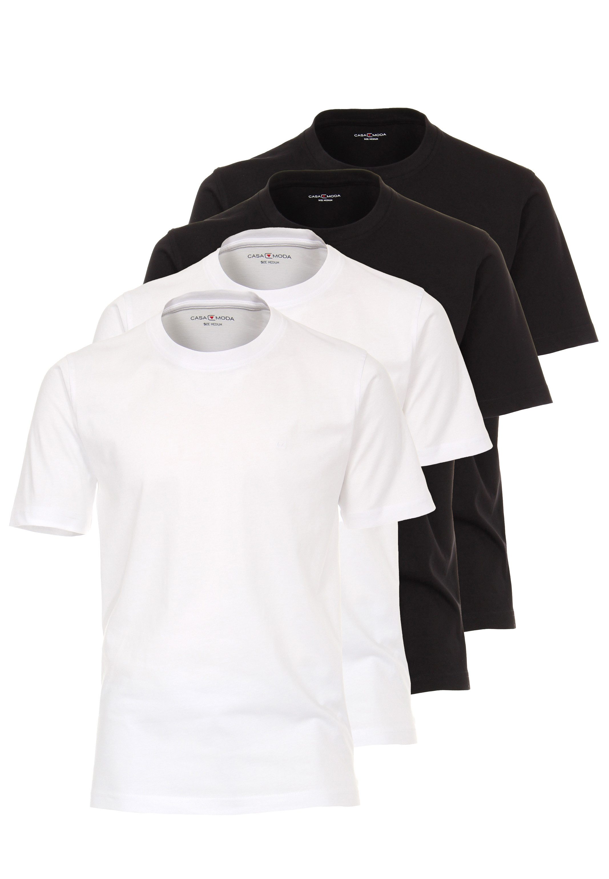 CASAMODA T-Shirt 4er Pack Basic (Spar-Set, günstig online kaufen