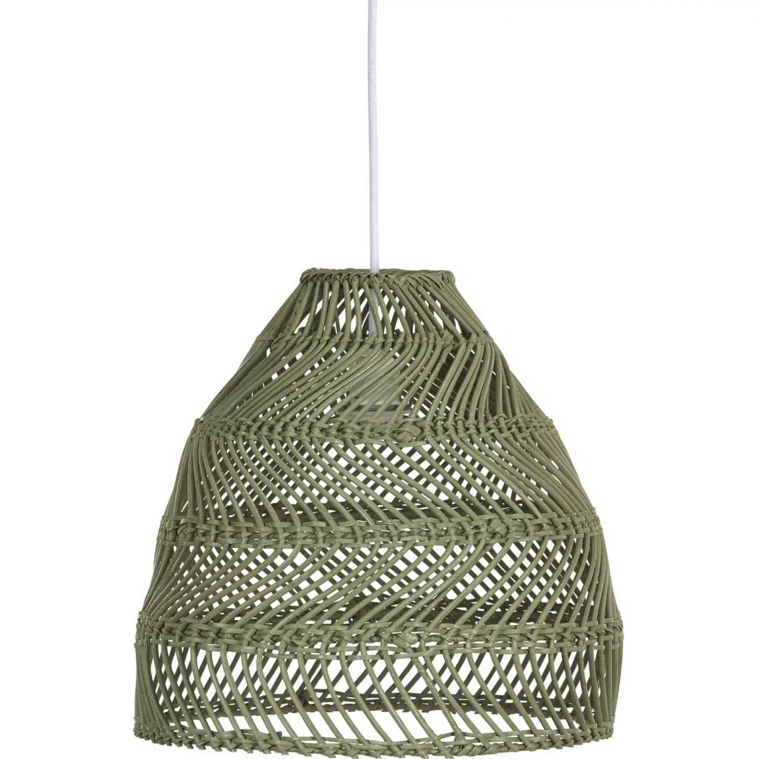 PR Home Maja Hängelampe Grün Rattan Outdoor IP44 36cm E27 2,5m mit Stecker günstig online kaufen