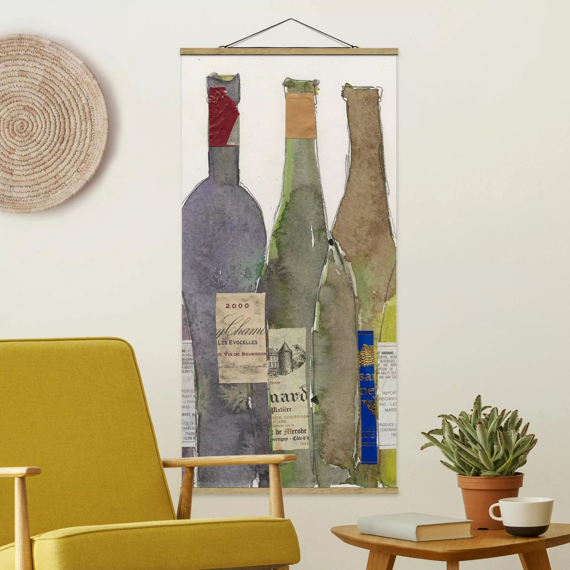 Stoffbild Küche mit Posterleisten - Hochformat Wein & Spirituosen IV günstig online kaufen