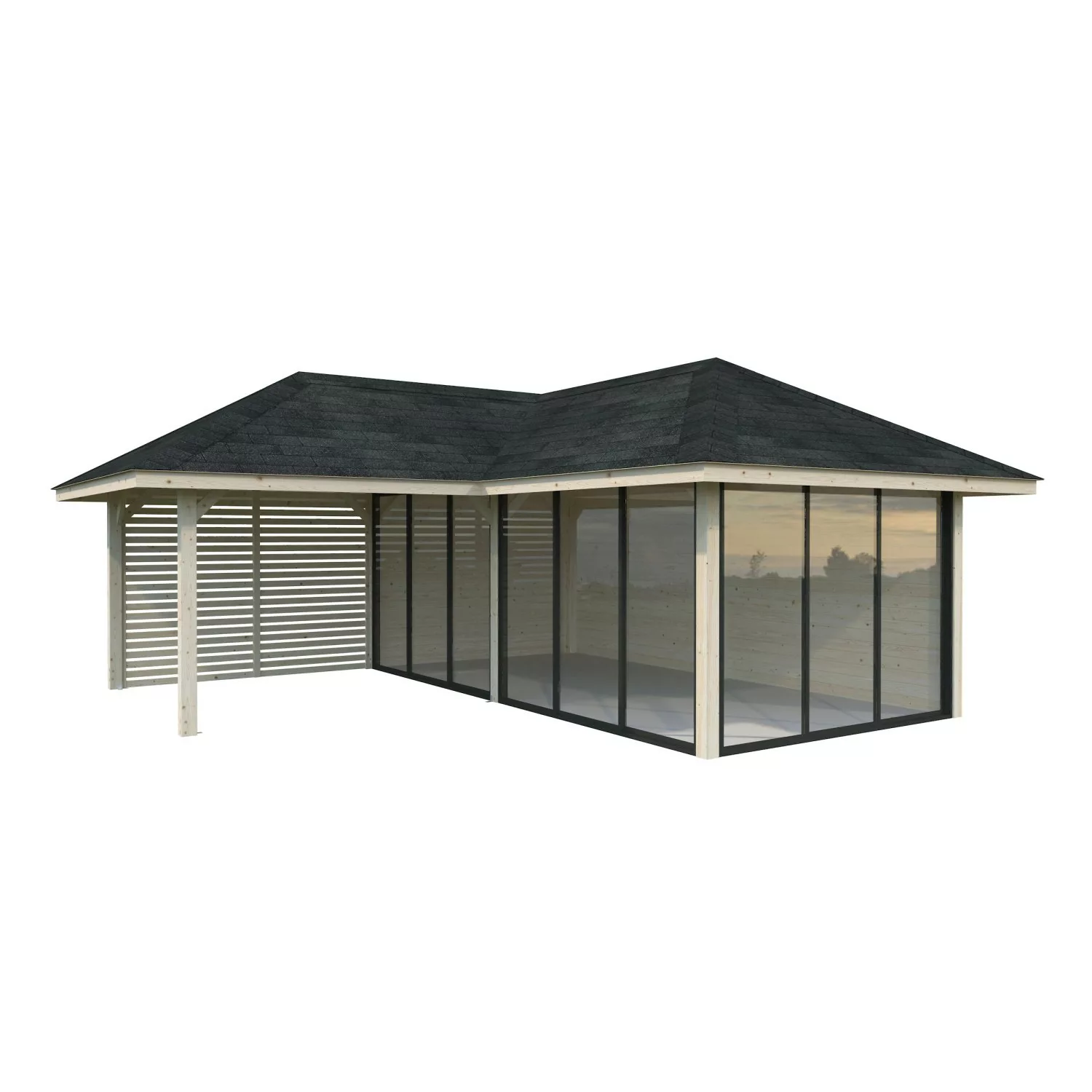 Palmako Pavillon Bianca Set214 Slide Naturbelassen 588 cm x 588 cm FSC® günstig online kaufen