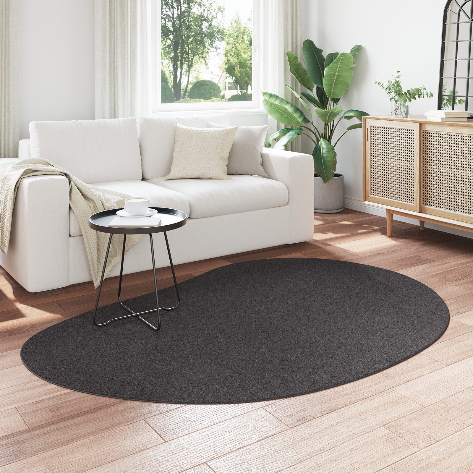 vidaXL Teppich Teppich Anthrazit 140 x günstig online kaufen