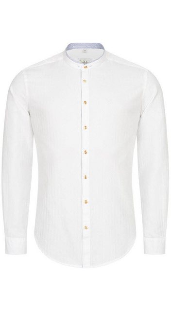 Nübler Trachtenhemd Trachtenhemd Langarm Pino in Weiß Blau von Nübler günstig online kaufen