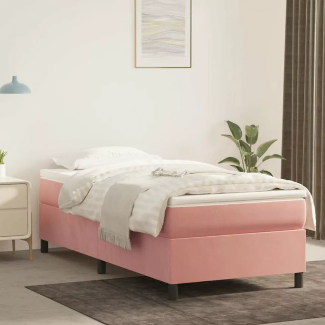 Vidaxl Boxspringbett Rosa 100x200 Cm Samt günstig online kaufen