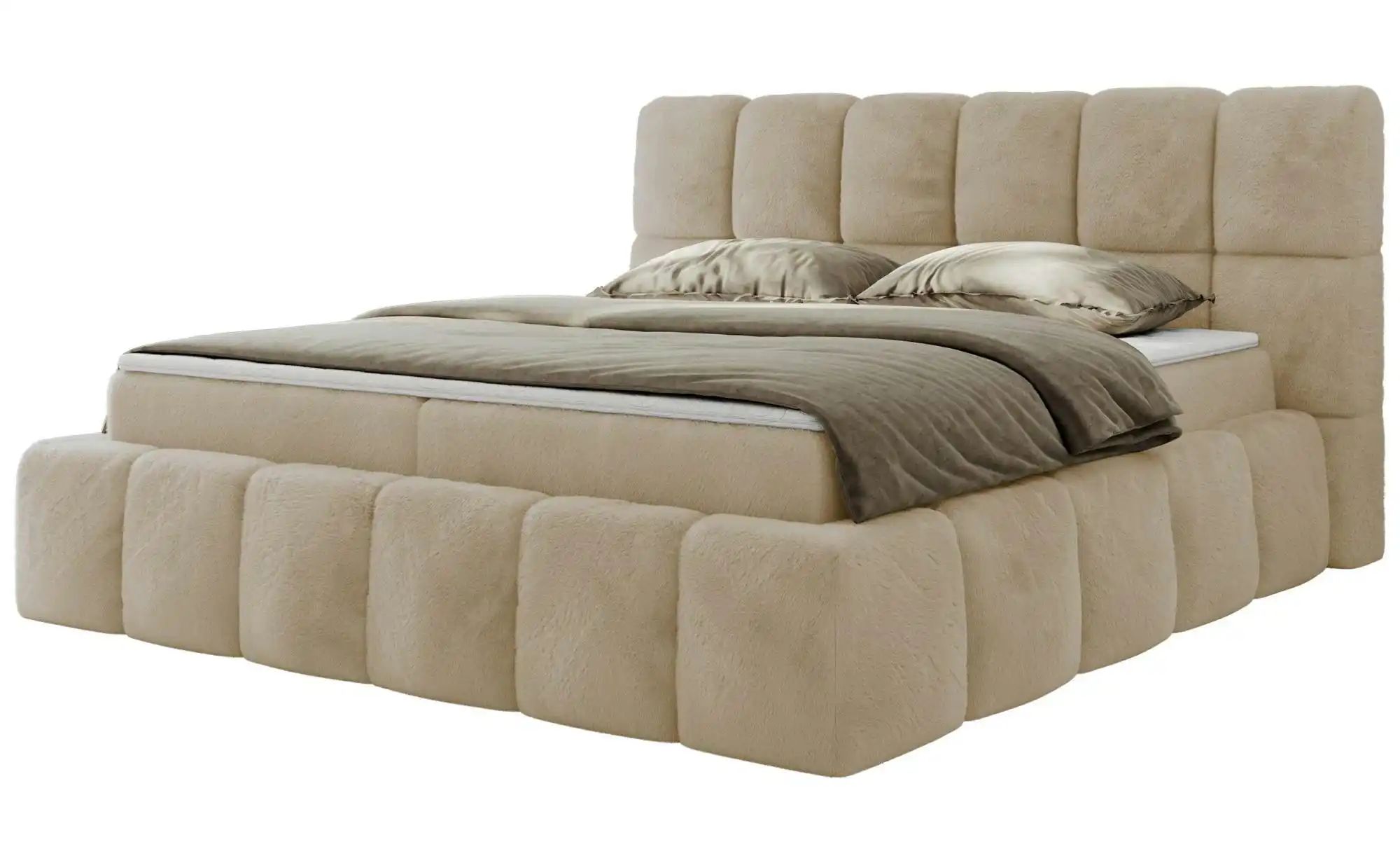Boxbett mit Bettkasten Nira ¦ creme ¦ Maße (cm): H: 113 Betten > Polsterbet günstig online kaufen