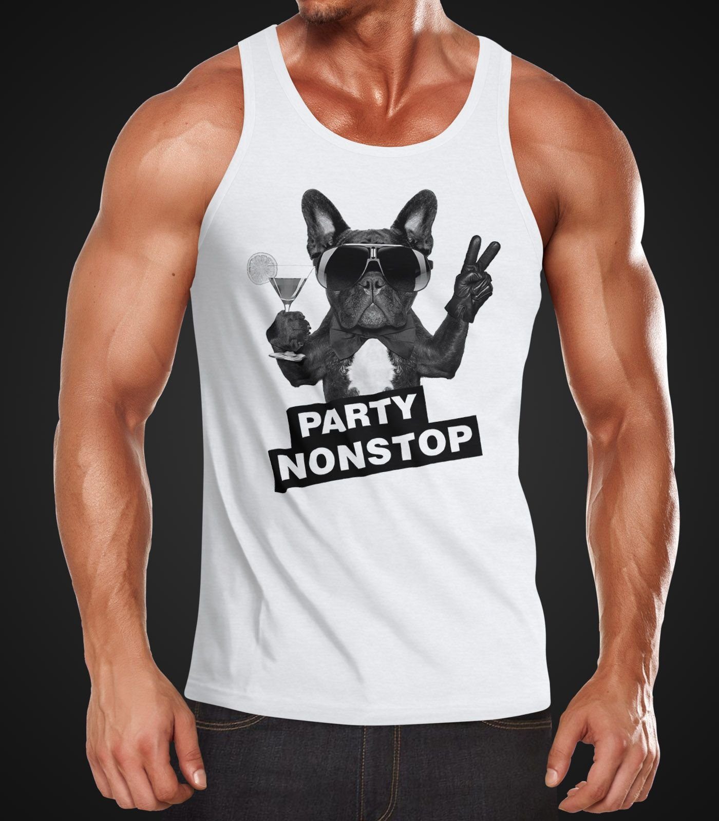 Neverless Tanktop Party Herren Tank-Top Nonstop günstig online kaufen