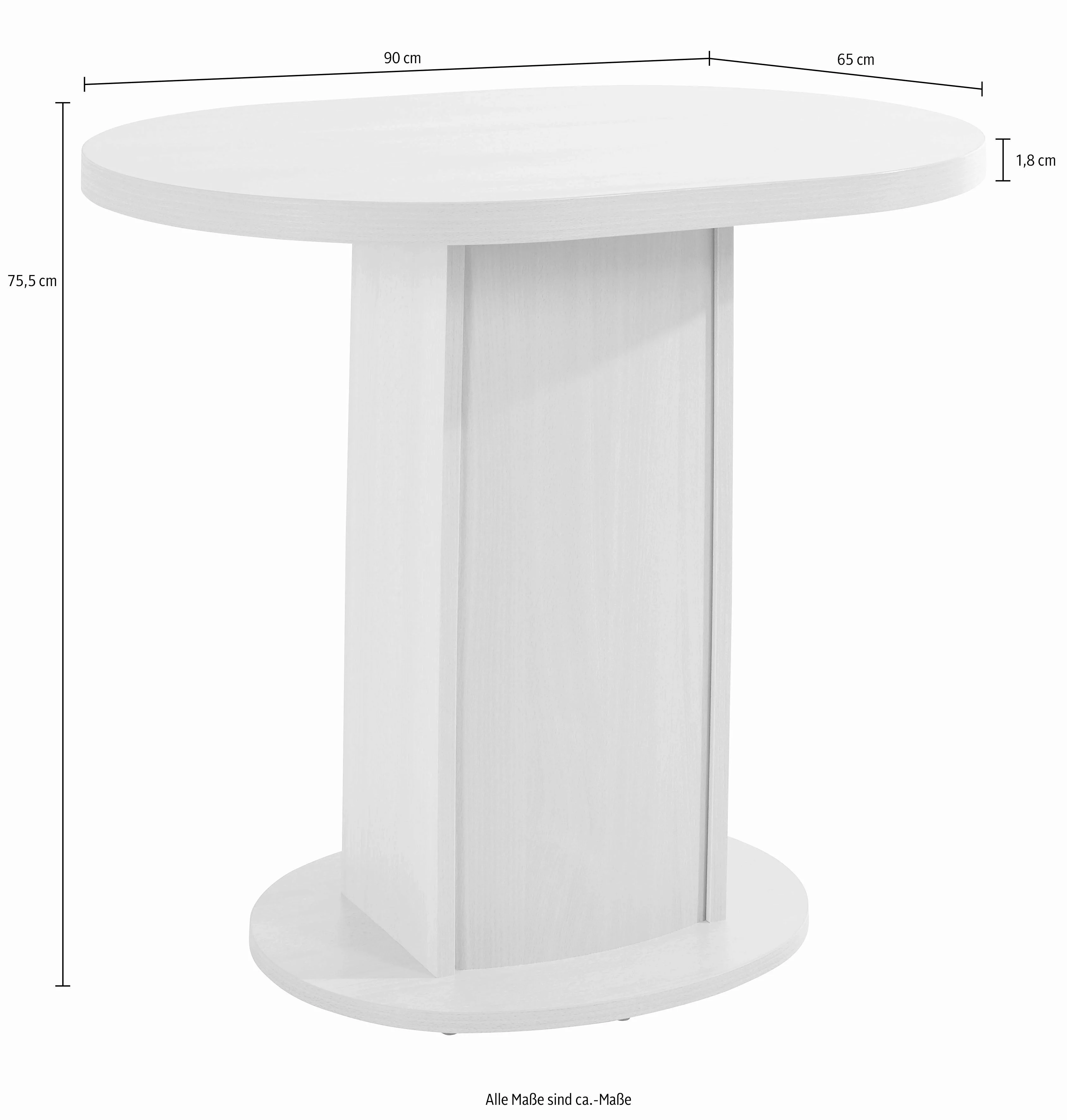 INOSIGN Säulen-Esstisch "Apollon 2", Breite 90 cm, oval günstig online kaufen